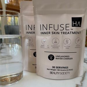 Two (2) Bags Beauty Society Infuse HA Inner Skin Treatment